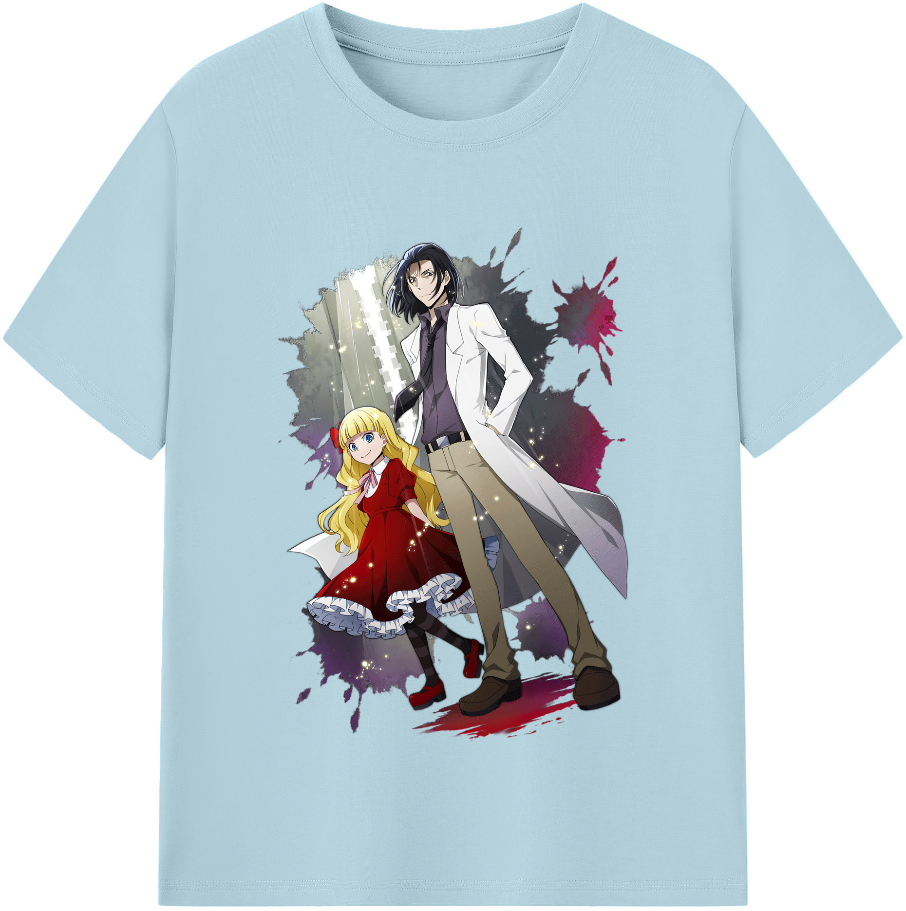 （画像用） 文豪ストレイドッグス Bungo Stray Dogs 綿100％半袖Tシャツ（フロントプリント）